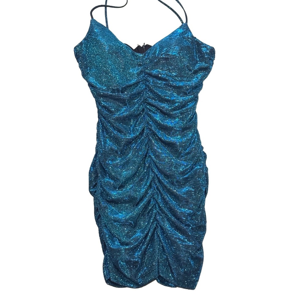 NWT JUMP BY WENDYE CHAITIN APPAREL $100 TEAL Cocktail Dress SX Large
